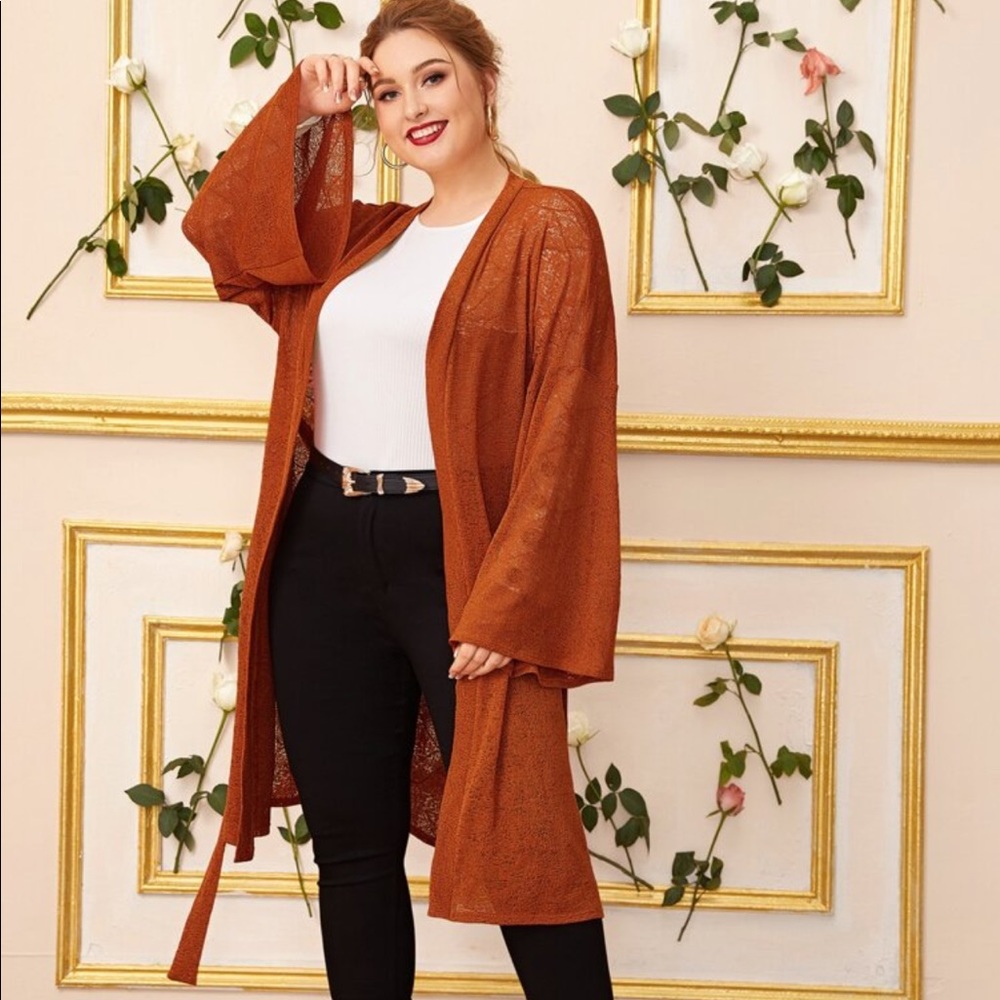 Split Side Belted Kimono